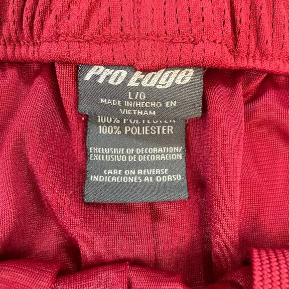 Oklahoma Sooners OU Women’s Track Pants L Red Silver Stripe Athletic Pro Edge - Picture 3 of 10